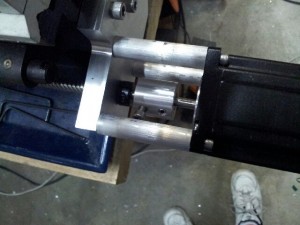 08 03 14 CNC lathe z axis mount with coupling and bearings