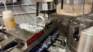 06 24 15 aluminum pipe being milled in half for jointer