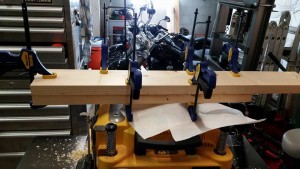 07 11 15 cheesy pine glued up for bench vise jaw
